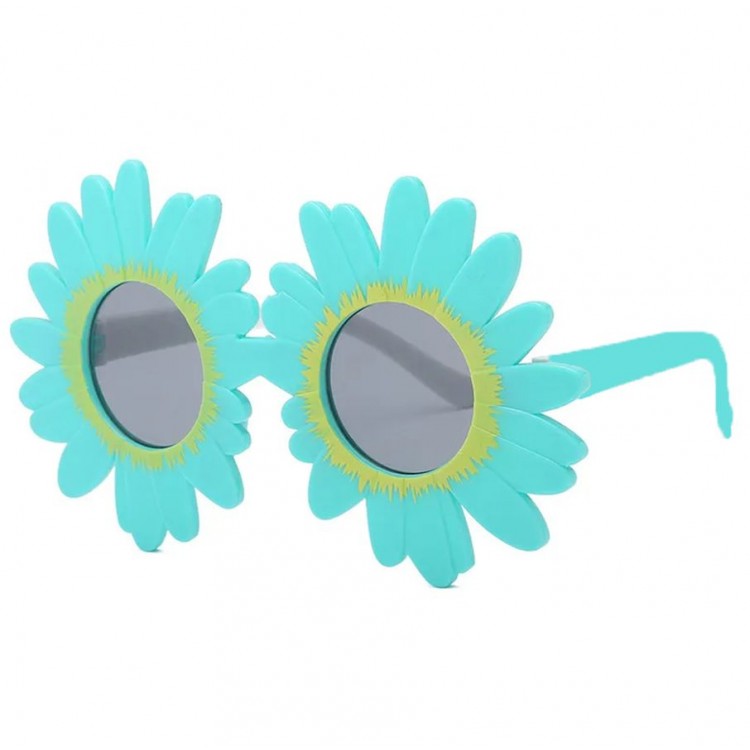 Blue Daisy-Shaped Party Glasses 18x10 cm