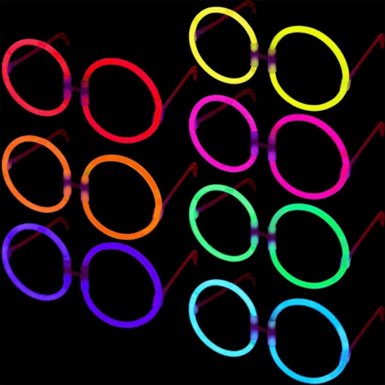 Glow Stick Round Glasses - Glow Party Glasses - Glow Stick Glasses 12 Pieces Glow Stick Round Glasses - Glow Party Glasses - Glow Stick Glasses 12 Pieces