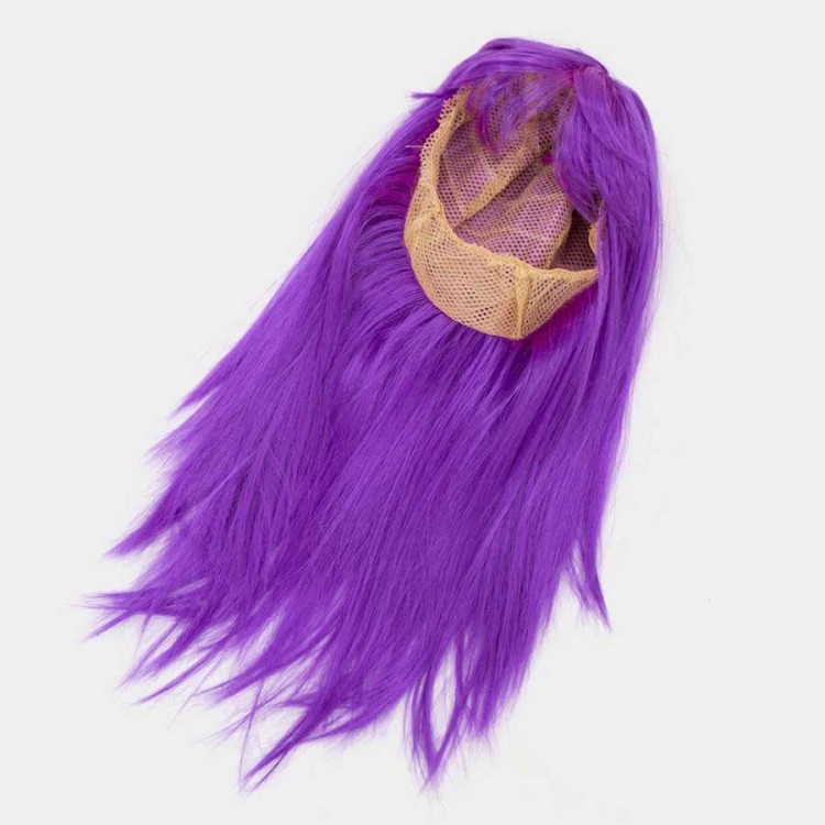 Purple Straight Cut Long Party Wig Hairpiece