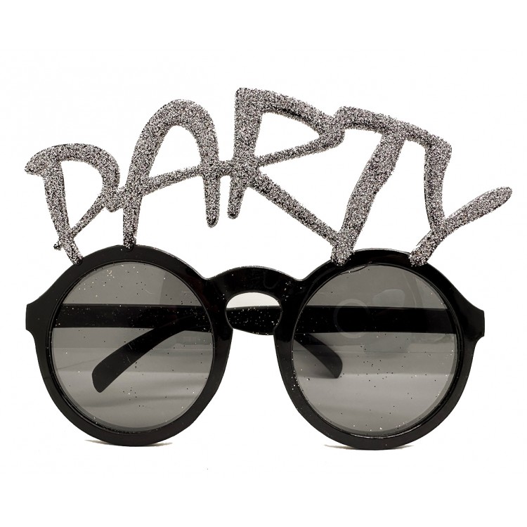 Silver Glitter Party Glasses Show 15x7 cm Silver Glitter Party Glasses Show 15x7 cm