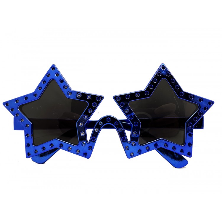 Blue Star-Shaped Party Glasses Retro 16X7 cm