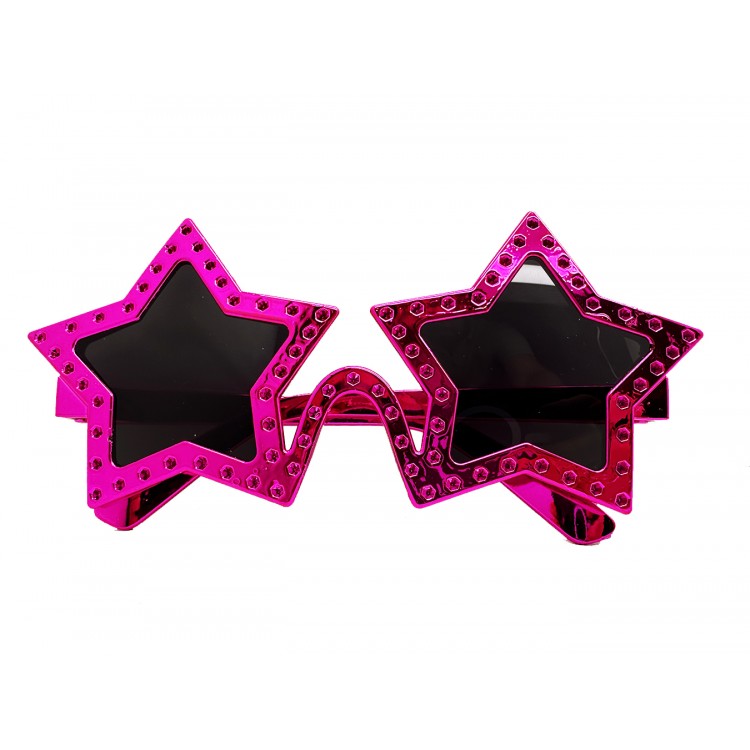 Fuchsia Color Star Shape Party Glasses Retro 16X7 cm Fuchsia Color Star Shape Party Glasses Retro 16X7 cm