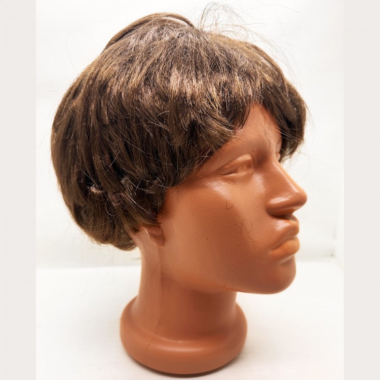 Kahve Renk Kısa Kesim İçi Astarlı Erkek Peruğu Kahve Renk Kısa Kesim İçi Astarlı Erkek Peruğu