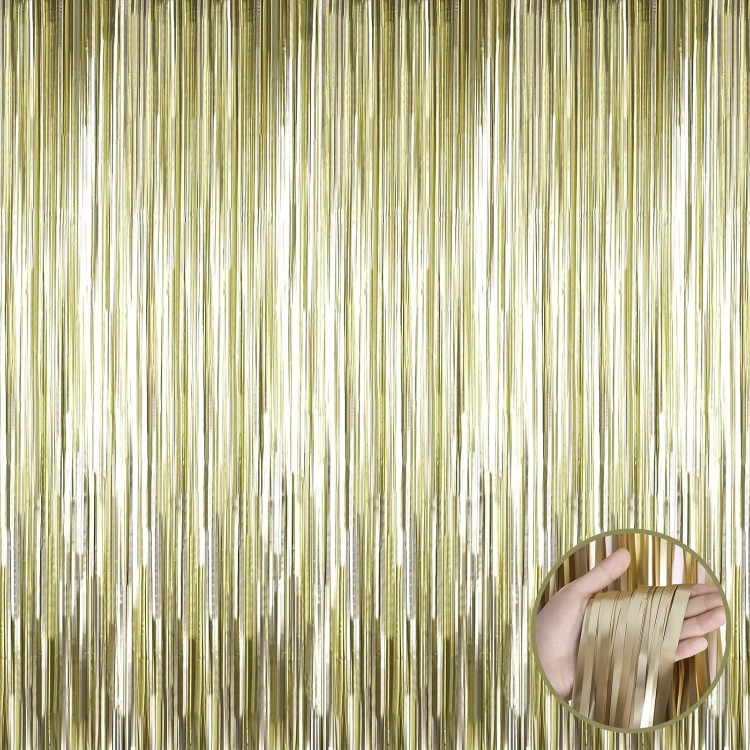 Gold Fringe Door Curtain - Party, Bachelorette, Birthday 1x2 m