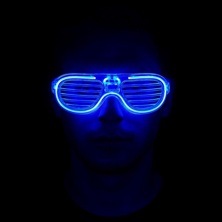 Mavi Led Işıklı Parti Gözlüğü - Neon Glow Gözlük 3 Modlu Mavi Led Işıklı Parti Gözlüğü - Neon Glow Gözlük 3 Modlu