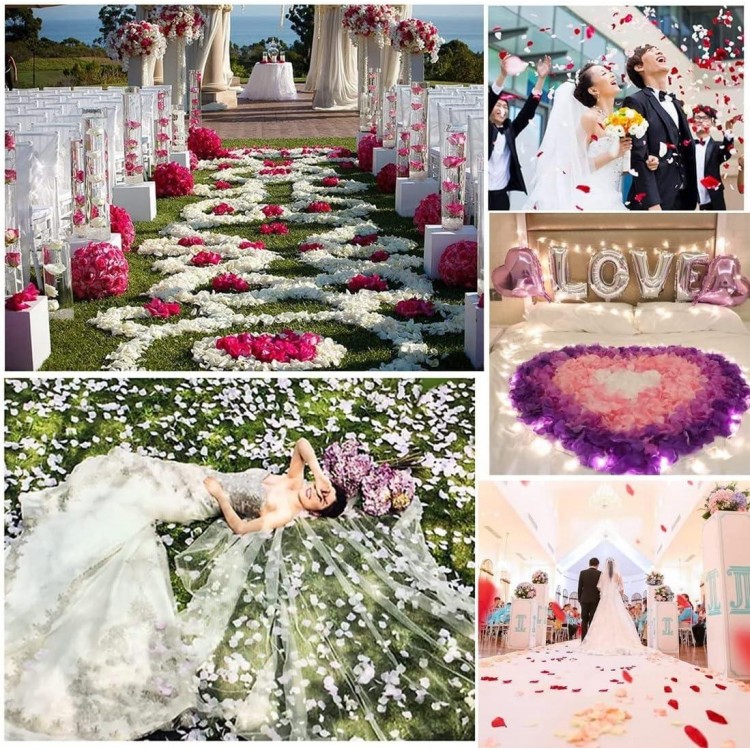 White Rose Petal Shaped Confetti 5 Packs 500 Pieces White Rose Petal Shaped Confetti 5 Packs 500 Pieces