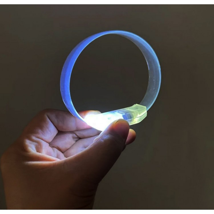 3 Modlu Pilli LED Işıklı Esnek Parti Bilekliği Beyaz