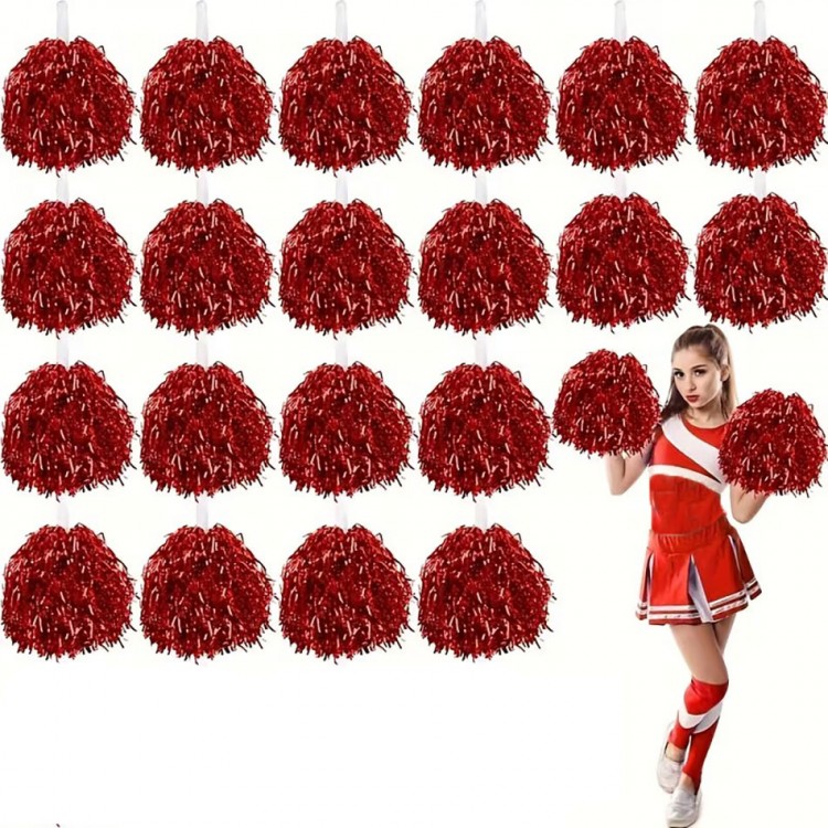 10 Pairs (20 Pieces) Red Color April 23 May 19 October 29 School Performance Pom-Poms 10 Pairs (20 Pieces) Red Color April 23 May 19 October 29 School Performance Pom-Poms