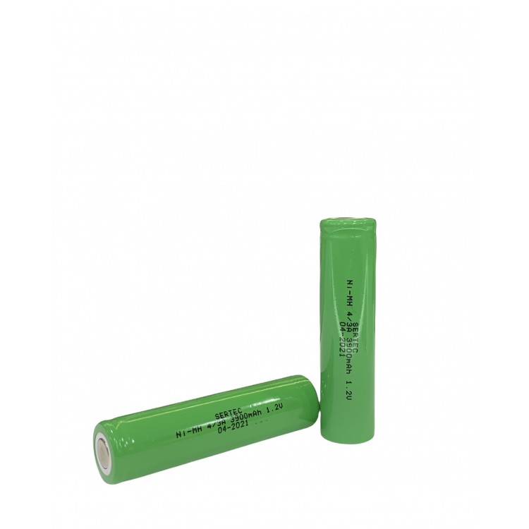 1.2V 3800 mAh - 4/3A - Ni-MH Rechargeable Battery - (Flat Head)