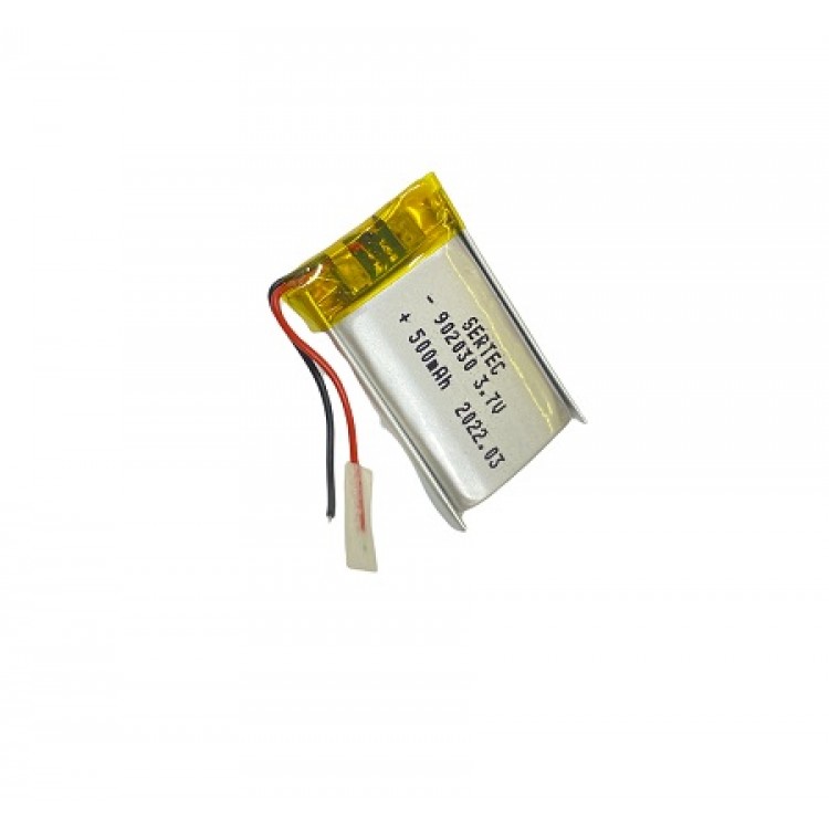 902030 3.7V 500 mAh Li-Polymer Pil Devreli/1.5A