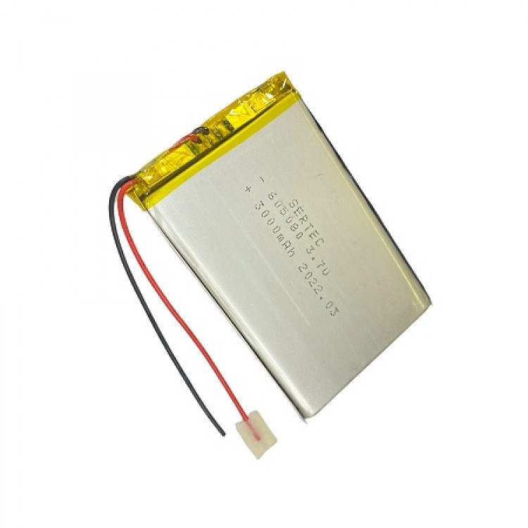 605080 3.7V 3000 mAh Li-Polymer Pil Devreli/1.5A 605080 3.7V 3000 mAh Li-Polymer Pil Devreli/1.5A