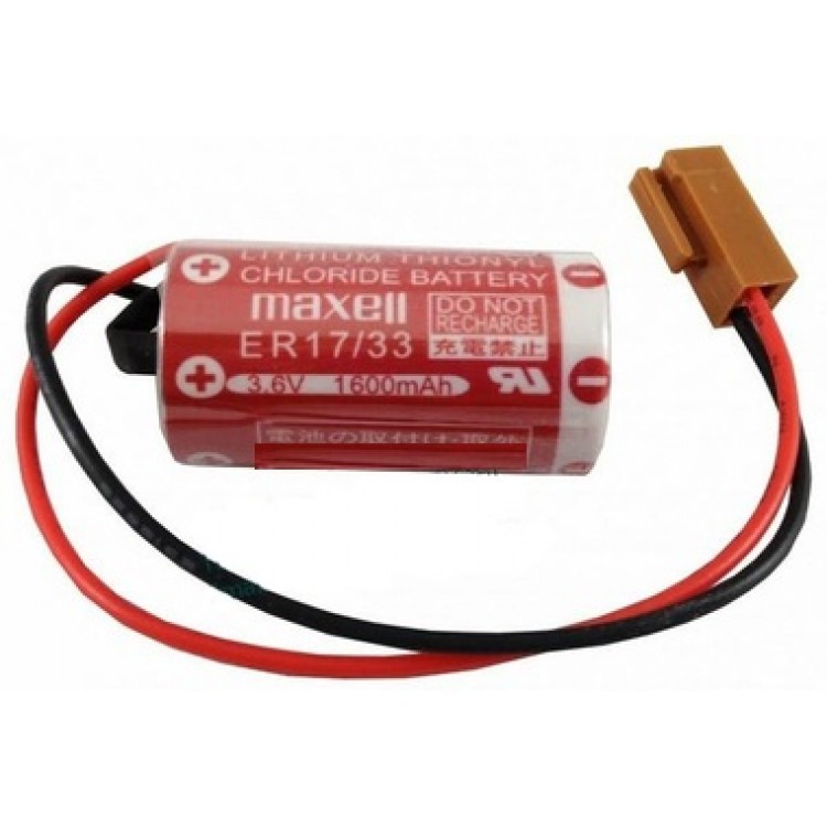 Maxell ER17/33 3.6V 2/3A Size Lithium Battery - Brown Socket Maxell ER17/33 3.6V 2/3A Size Lithium Battery - Brown Socket