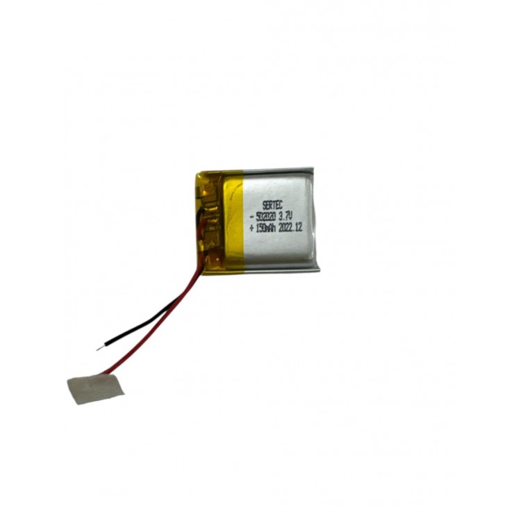 502020 3.7V 150mAh Li-Polymer Pil Devreli/1.5A
