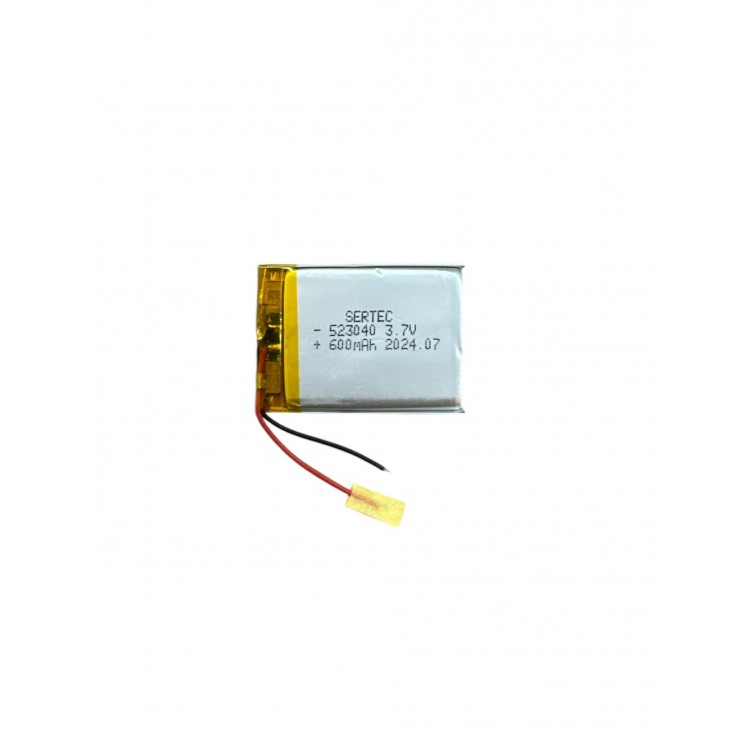 523040 3.7V 600 MAh Li-Polymer Pil Devreli/1.5A 523040 3.7V 600 MAh Li-Polymer Pil Devreli/1.5A