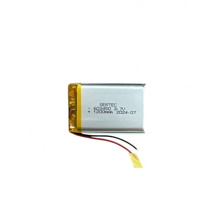 603450 3.7V 1200 MAh Li-Polymer Pil (Devreli/1.5A) 603450 3.7V 1200 MAh Li-Polymer Pil (Devreli/1.5A)