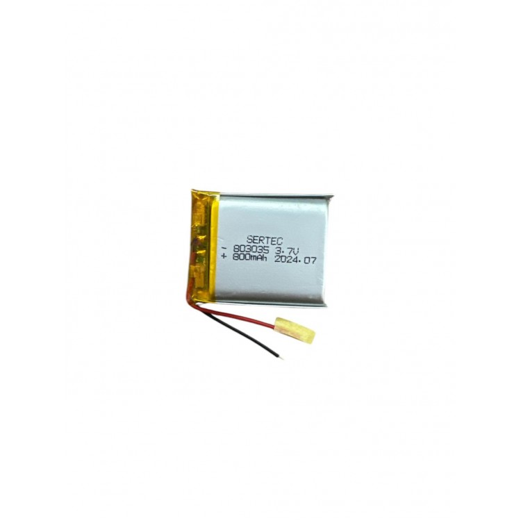803035 3.7V 800 MAh Li-Polymer Battery (Circuited/1.5A)