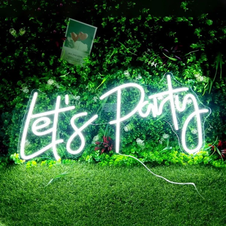 Let's Party Written Neon LED