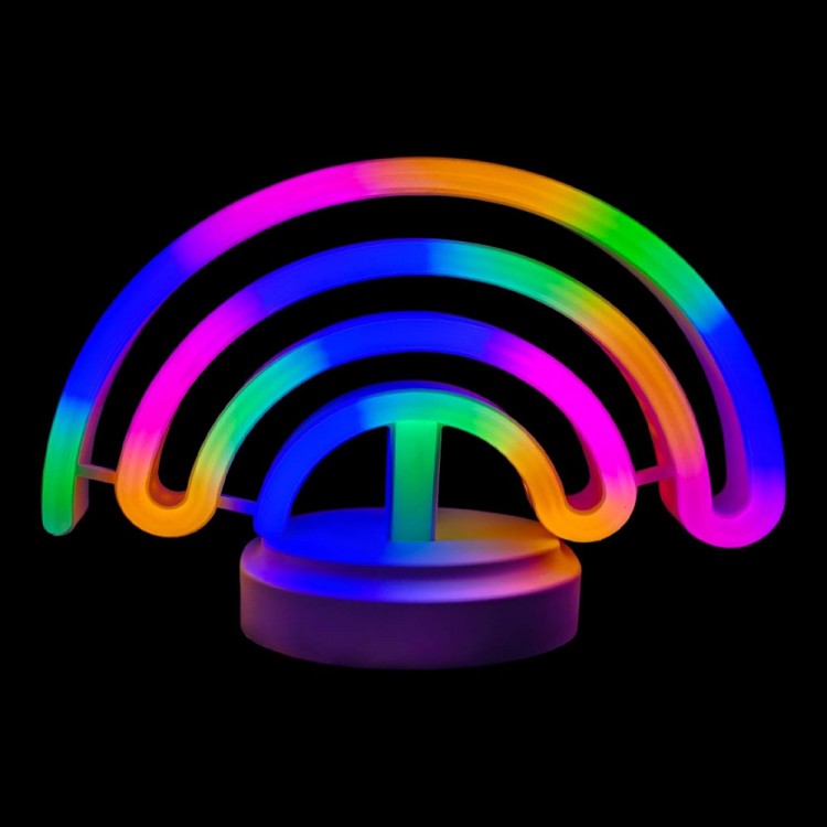 Neon Light Rainbow Table Night Lamp Battery and USB Neon Light Rainbow Table Night Lamp Battery and USB