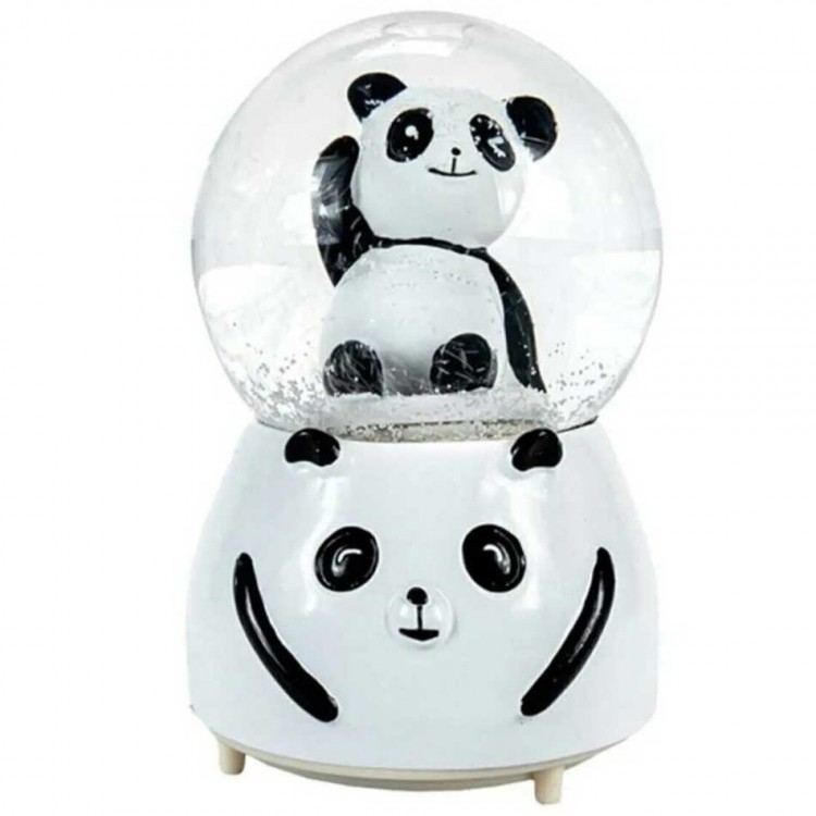 Black and White Panda Snow Globe Medium Size Black and White Panda Snow Globe Medium Size