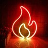 Wall-Mounted Neon Flame 30 × 23 cm