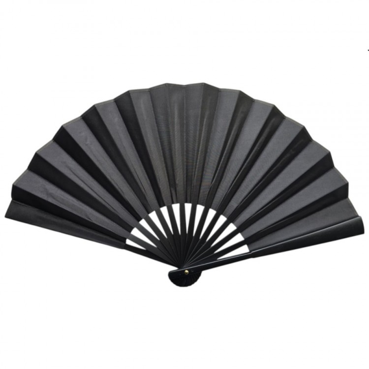 Plastic Fabric Fan, 12-Pack, Black