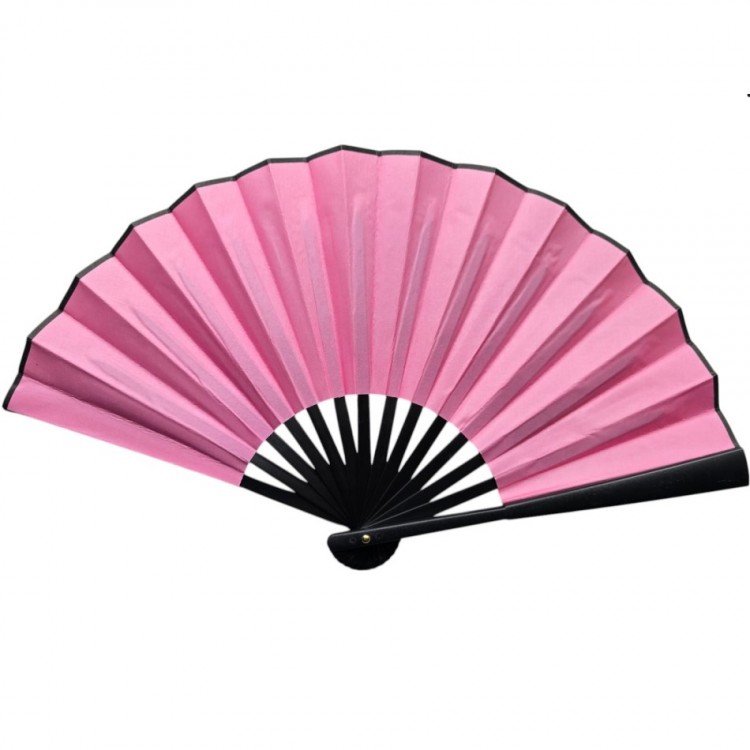 Plastic Fabric Fan, 12-Pack, Pink