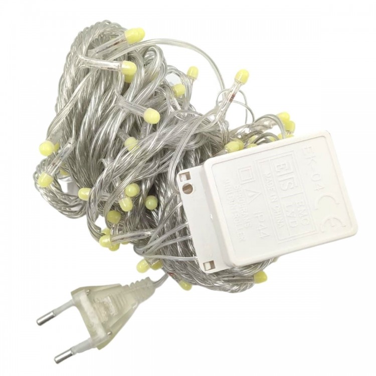 10 M 100 Led Damla Uçlu Led Işık Beyaz Işık Şeffaf Kablo 10 M 100 Led Damla Uçlu Led Işık Beyaz Işık Şeffaf Kablo