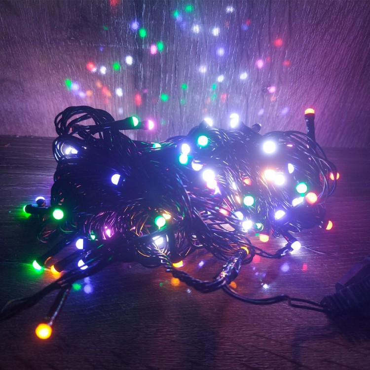 10 M 100 Led Damla Uçlu Led Işık RGB Işık Siyah Kablo 10 M 100 Led Damla Uçlu Led Işık RGB Işık Siyah Kablo