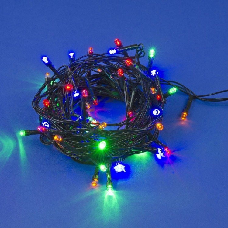 10 M 100 Led Pilli 2 Kademeli RGB Işık Siyah Kablo 10 M 100 Led Pilli 2 Kademeli RGB Işık Siyah Kablo