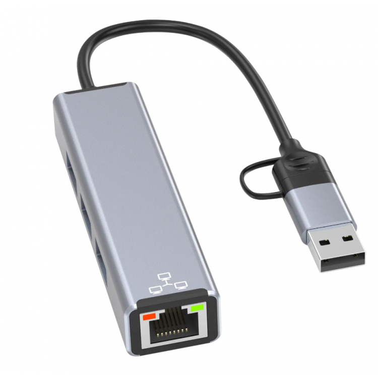 Airsky Hc78 Usb Type C 2 İn 1 Usb Hub Ethernet Çevirici Airsky Hc78 Usb Type C 2 İn 1 Usb Hub Ethernet Çevirici