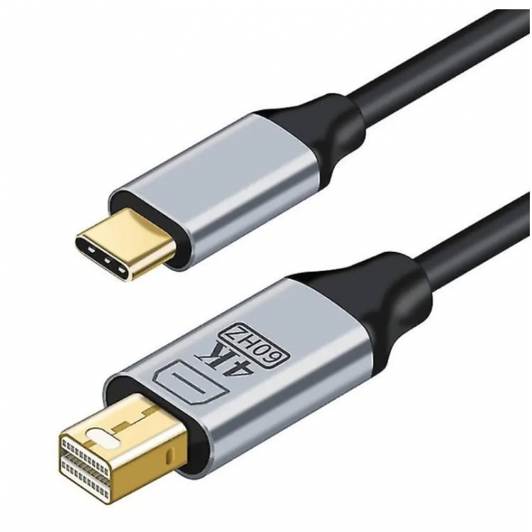 ZR126 Black Type-C Mini Dp Converter Cable 1.8M