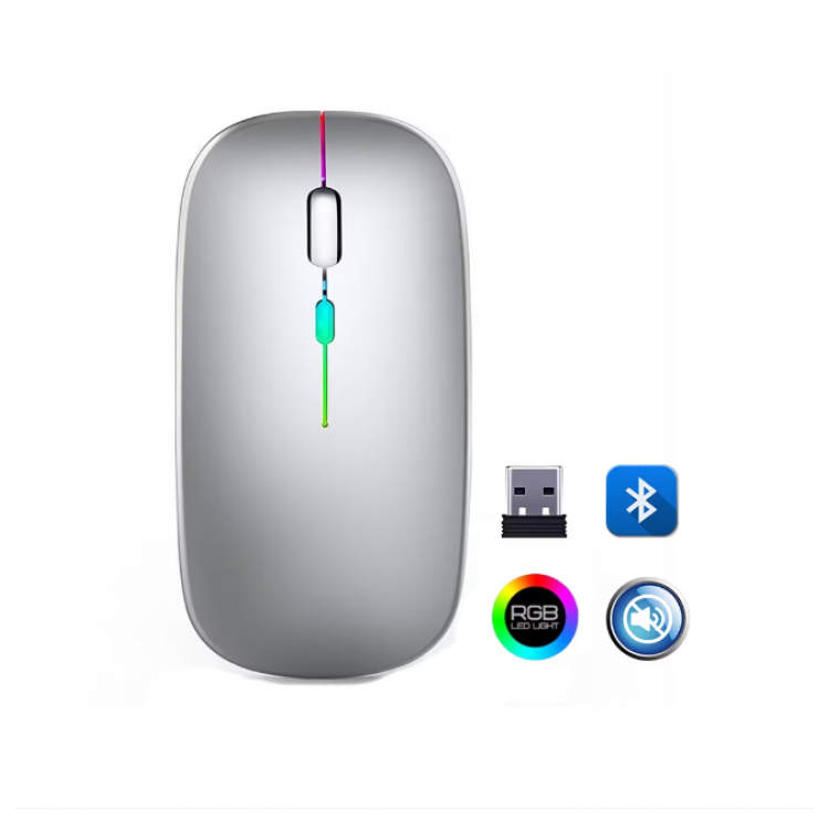 ZR215 Cba100 Rgb Gümüş Şarjlı Mouse ZR215 Cba100 Rgb Gümüş Şarjlı Mouse