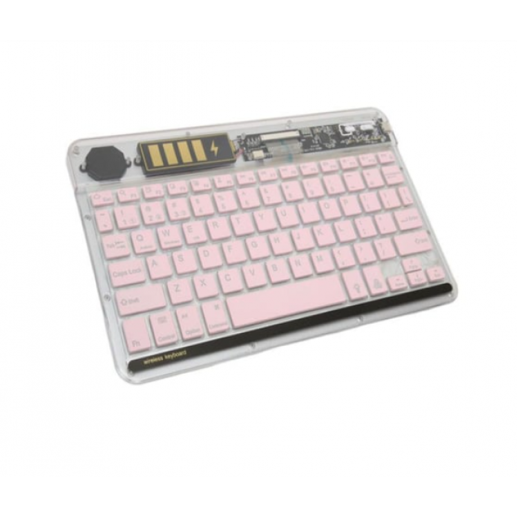 ZR612 Rgb Şeffaf Pembe Bluethooth Klavye ZR612 Rgb Şeffaf Pembe Bluethooth Klavye