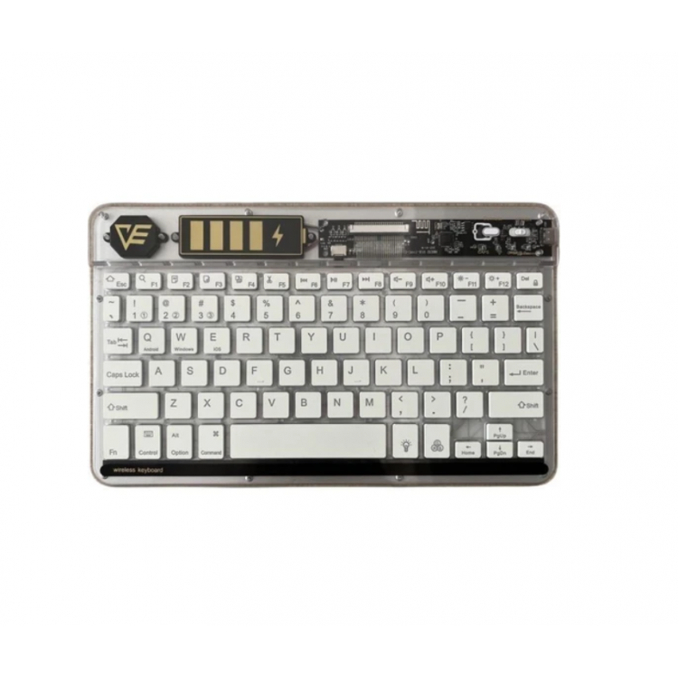 ZR612 Rgb Şeffaf Beyaz Bluethooth Klavye ZR612 Rgb Şeffaf Beyaz Bluethooth Klavye