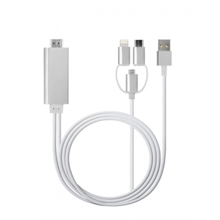 ZR778 L6-M3M Lightning Micro Type-C Hdtv Kablo ZR778 L6-M3M Lightning Micro Type-C Hdtv Kablo