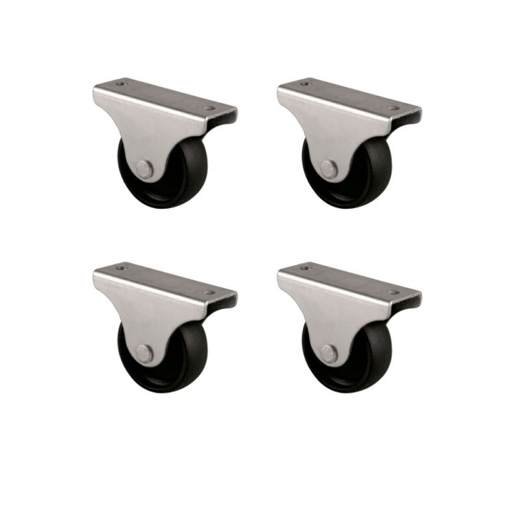 Furç Sabit Teker - 38MM - Siyah HKS229 - 4 Adet