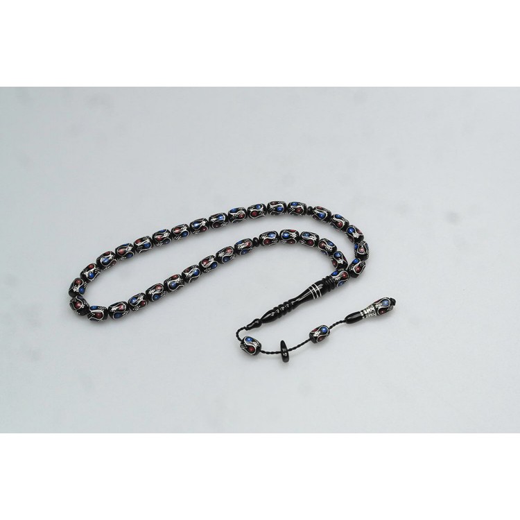 Oltu Stone Double Color Drop-Shaped Beaded Prayer Beads Oltu Stone Double Color Drop-Shaped Beaded Prayer Beads