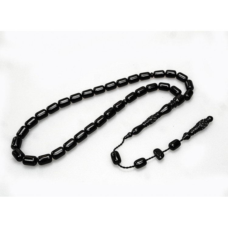 Oltu Stone Carved Imamate Processed Plain Prayer Beads Oltu Stone Carved Imamate Processed Plain Prayer Beads