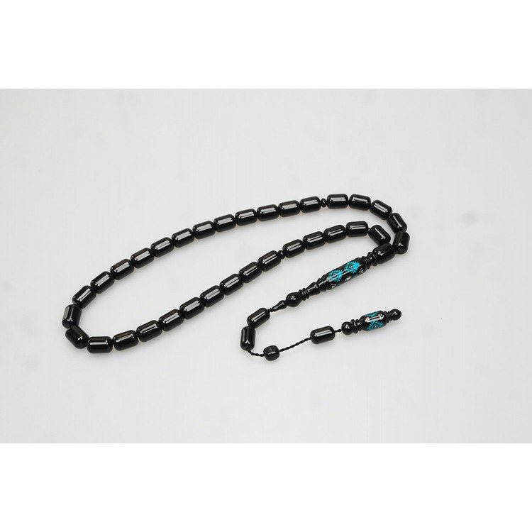 Oltu Stone Nakkaş Kilim Pattern Imameli Plain Prayer Beads Oltu Stone Nakkaş Kilim Pattern Imameli Plain Prayer Beads