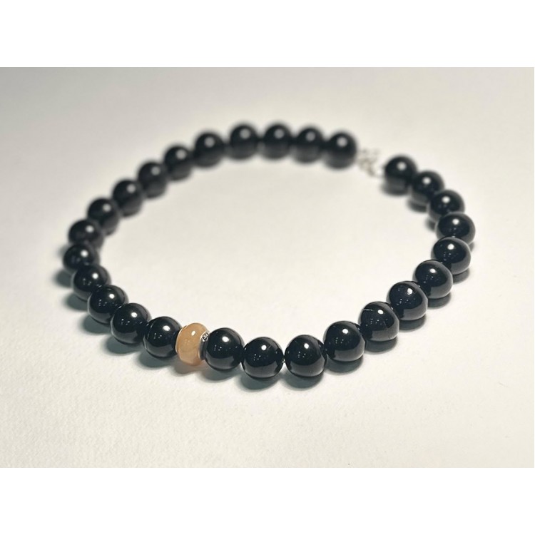 SQUEEZED OLTU SINGLE AGATE NECKLACE