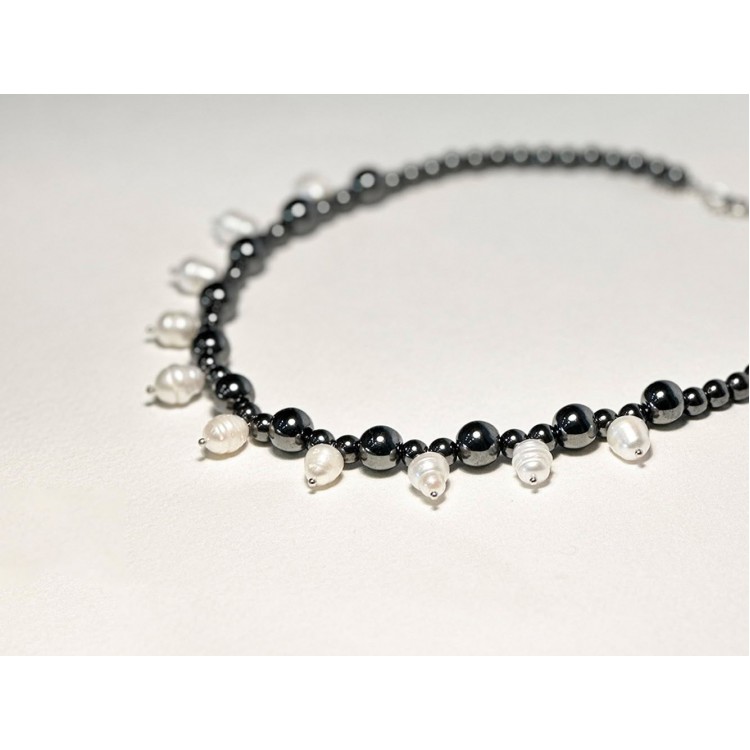 PEARL HEMATITE NECKLACE PEARL HEMATITE NECKLACE