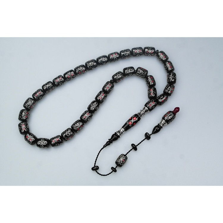 Jet Stone Propeller Model Prayer Beads Jet Stone Propeller Model Prayer Beads