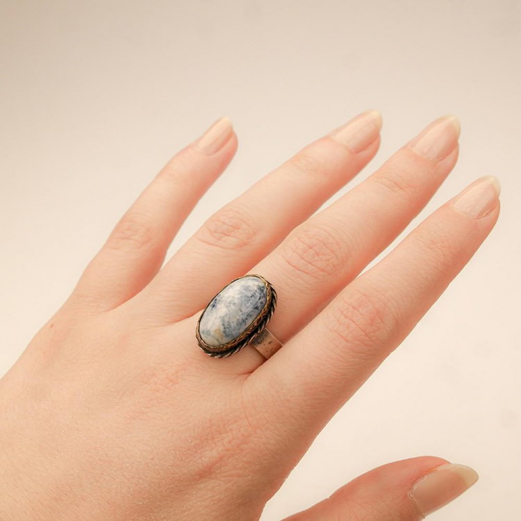 Silver Chalcedony Women's Ring Silver Chalcedony Women's Ring