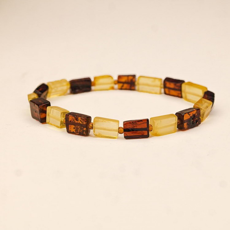 Drop Square Cut Amber Bracelet Drop Square Cut Amber Bracelet