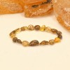 Natural Cut Drop Amber Bracelet