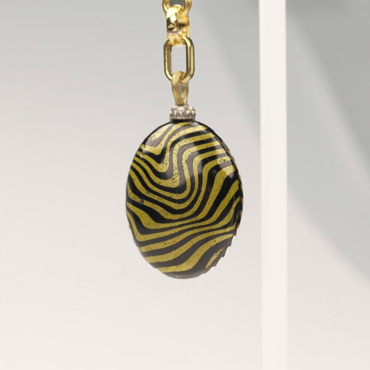 Beach Model Oltu Stone Keychain