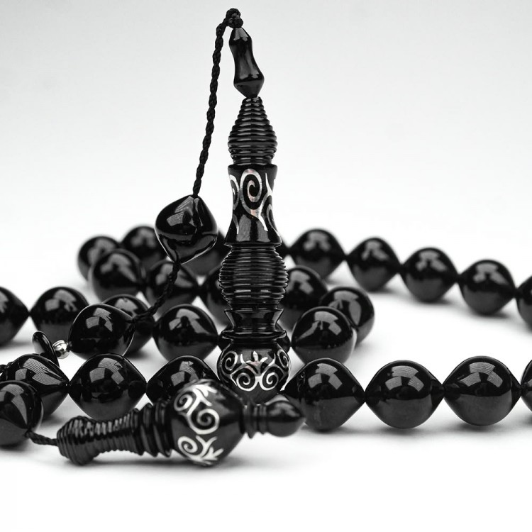 Oltu Stone Imamate Nakkaş Turnip Cut Prayer Beads Oltu Stone Imamate Nakkaş Turnip Cut Prayer Beads