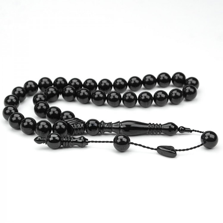 Oltu Stone Sphere Cut Nakkaş Carved Imamate Prayer Beads Oltu Stone Sphere Cut Nakkaş Carved Imamate Prayer Beads