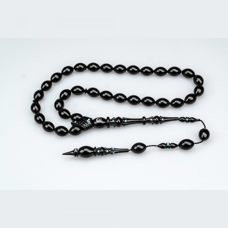 Oltu Stone Special Series Imame Carved Spear Workmanship Prayer Beads Oltu Stone Special Series Imame Carved Spear Workmanship Prayer Beads