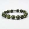 GREEN AGATE LINE RUBBER BRACELET
